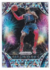 2019-20 Panini Prizm John Wall #16 Fireworks Fast Break Silver Disco Parallel