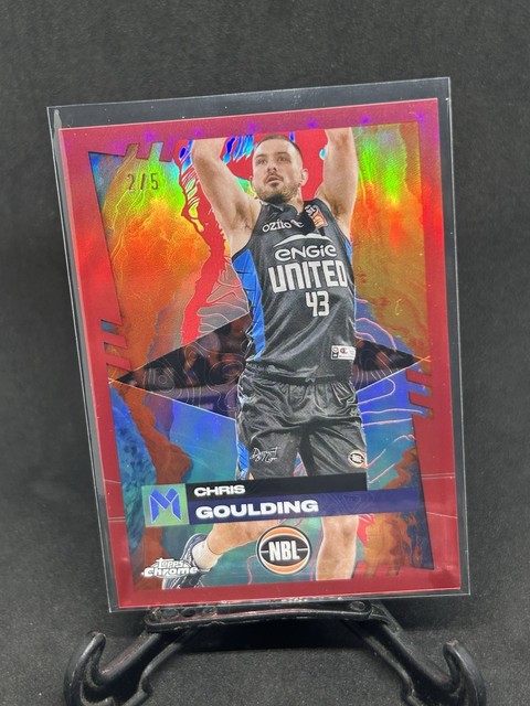 2025 Topps Chrome NBL #43 Chris Goulding True Red Refractor #/5 Melbourne United