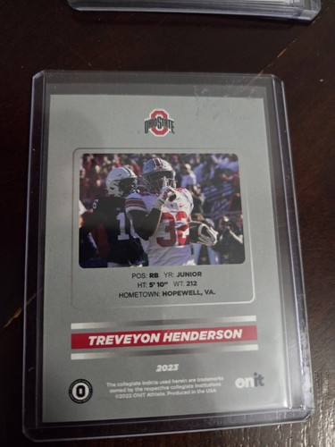 2023 ONIT Atleta Ohio State Buckeyes Treveyon Henderson Blackout Oro - Foto 2 di 2
