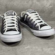Converse All Star Chuck Taylor Multi Colored Sequin Sparkly Sneakers Womens 7