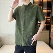 Men's Button Down Shirts Casual Short Sleeve Shirts Summer Beach Shirts