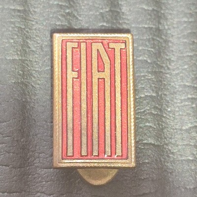 Original Reversknopf FIAT emailliert H=17mm ca. 1960er Jahre gst. JOHNSON MILANO