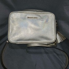 MICHAEL KORS Jet Set Travel Large Metallic Crossbody - Pale Gold