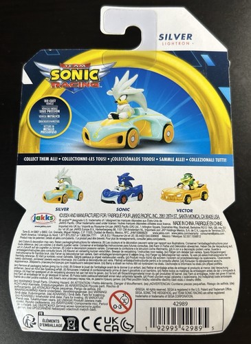Sonic The Hedgehog Silver Diecast Vehicle [New Deco] Brand New Fast Shipping - Bild 2 von 6