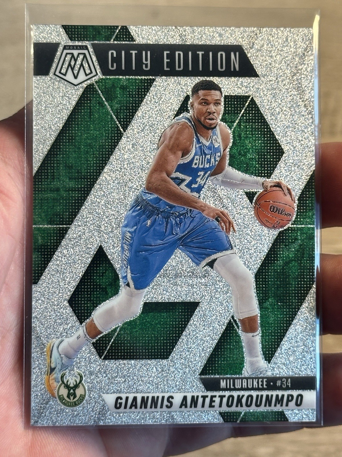 2024-25 Mosaic Giannis Antetokounmpo, City Edition, Glitter Mosaic SSP. #282