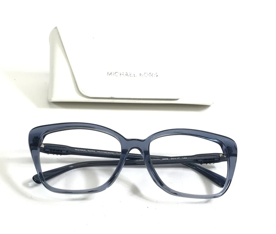 Michael Kors Eyeglasses Frames MK4110U Avila 3956 Transparent Blue 55-17-140 - Image 2 of 4