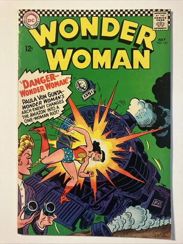 Wonder Woman #163 1966 FN+ 6.5 DC Comics 1966 Giganta The Gorilla Girl