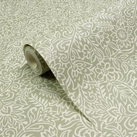 SagegrüNer Gemusterter Tapetenroll Ruskin Floral Trail Grandeco A82302 Smooth