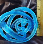 Art Glass Ribbed Twisted Rope Knot Sculpture Paperweight 5" no chips or cracks — photo 7