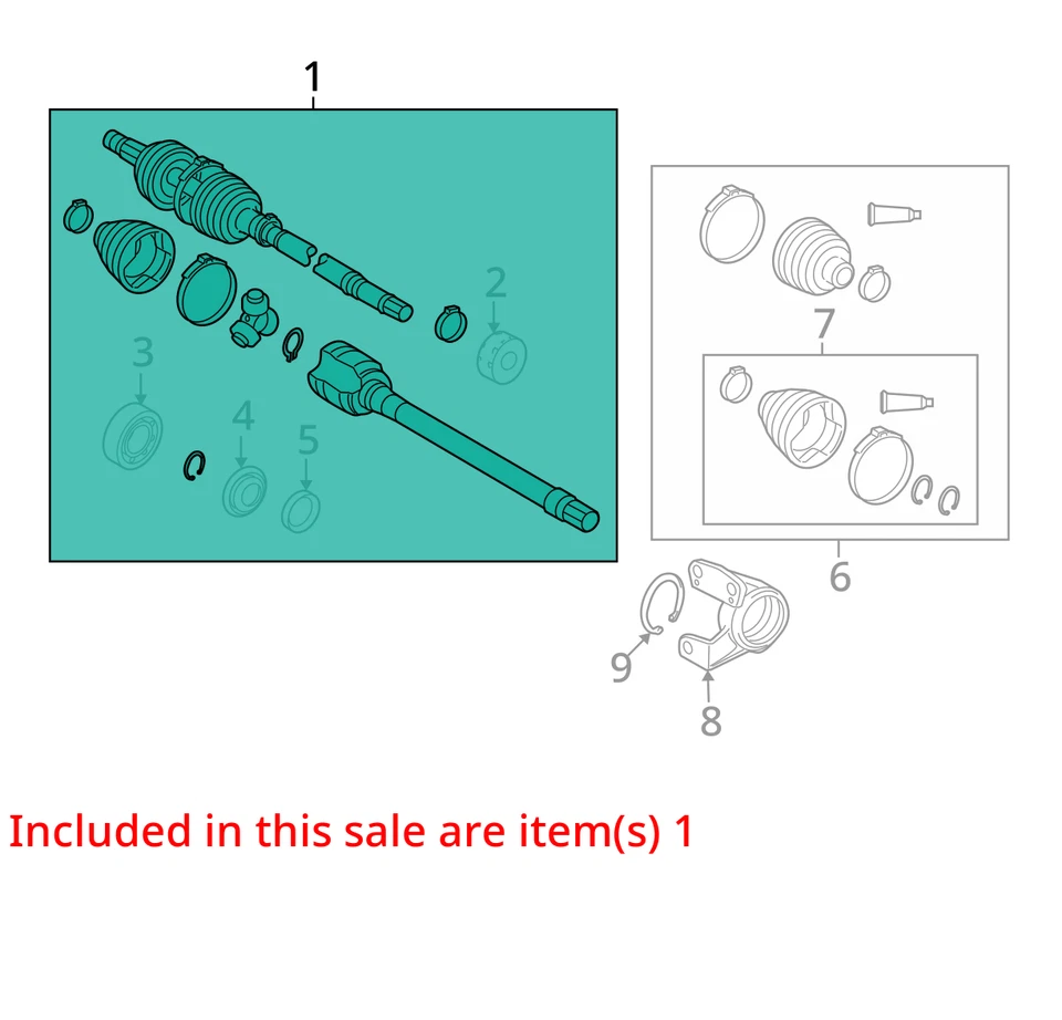 Toyota Matrix 2009 conductor delantero izquierdo eje CV fabricante de equipos originales 77 k millas - LKQ349972756 Foto 4 de 4