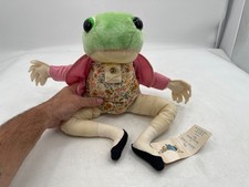 1972 Vintage Eden Toys Beatrix Potter Eden Mr. Jeremy Fisher Sitting Frog Plush