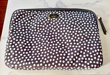 Kate Spade Polka Dot 13" Laptop Sleeve Case Protective Black Padded Lining