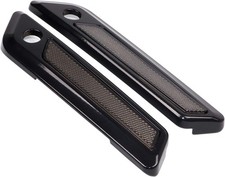 Black Saddlebag Outer Lid Hinge Latch Covers for Harley Electra Glide Street Gli