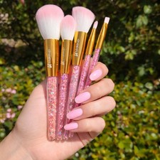 5 Pcs Glitter Cute Makeup Brush Set