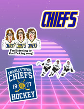 Slapshot 70's Movie 4pc Sticker Pack