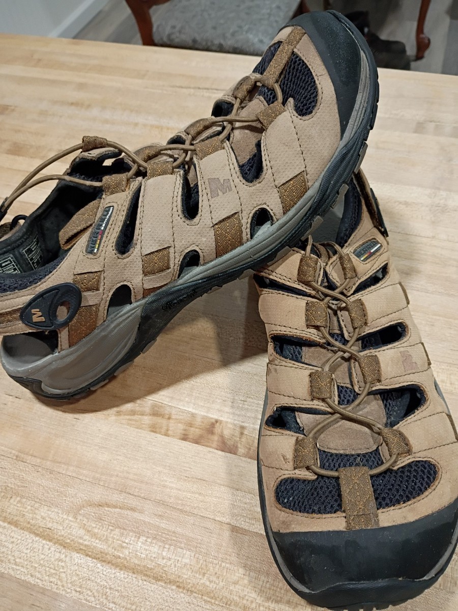Merrell Continuum Vibram Outdoor Hiking Sandals Tan Brown  display picture 2