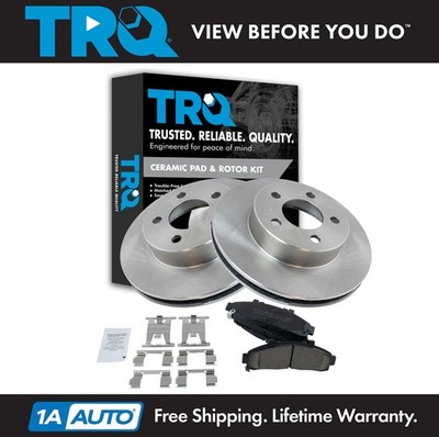 TRQ Posi Ceramic Disc Brake Pad & Rotor Front Kit for Ford Mazda Mercury