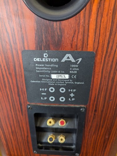 Celestion A1 Standmount Speakers In Rosewood Finish - Picture 14 of 23