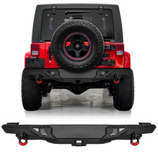 Vijay Steel Rear Bumper Fits 2007-2017 Jeep Wrangler Jkjku With Led Lights