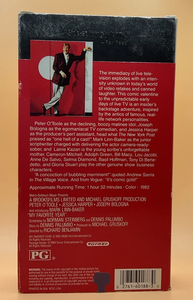 My Favorite Year VHS 1982, 1989 Peter O'Toole **Buy 2 Get 1 Free** Foto 2 de 3