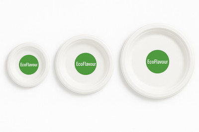 Biologisch abbaubare Pappbagasse starre Teller Einweg Party Teller 6/7/9 Zoll