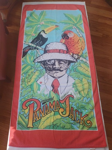 Vintage Panama Jack Original Large Beach Towel 100% Cotton Hilasal