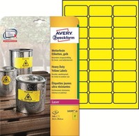 Avery Zweckform Folien Etiketten 63,5 X 29,6 Mm Gelb 540 Etiketten