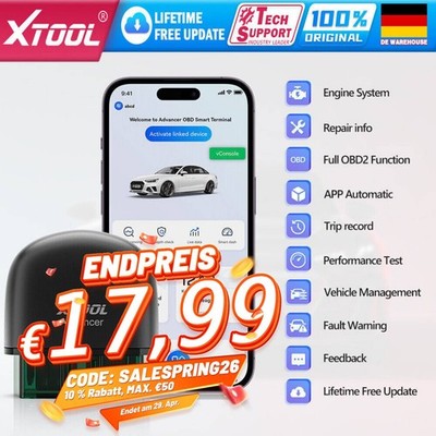 XTOOL AD20 Bluetooth-Diagnosegerät für OBD2-Fehlercodes im Auto