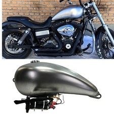 18L Motorcycle Petrol Gas Fuel Tank For Harley DYNA 2007-17 EFI Versions Silver
