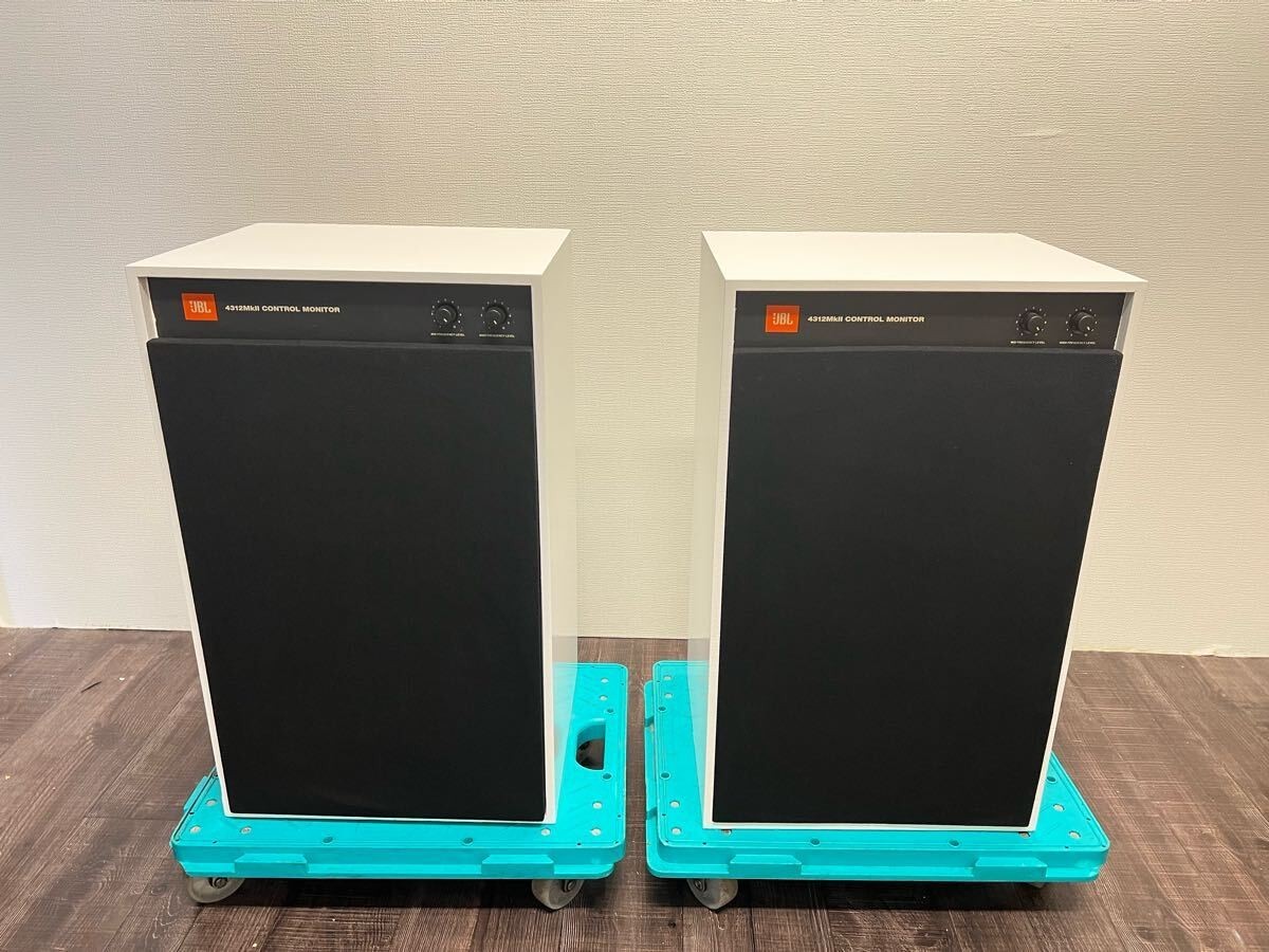 JBL 4312MKII CONTROL MONITOR Pair w/ Saran Net Tested Japan JBL 4312MKII CONTROL MONITOR Pair w/ Saran Net Tested Japan