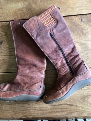 bottes cuir Aigle moca  38, parfait état très peu portées  - Photo 1/3