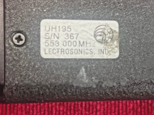 Lectrosonics CR195 & UH195 Receiver & Plug 558.000MHz - Picture 4 of 8