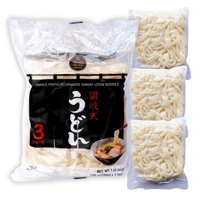Unha s Japanese Sanuki Fresh Udon Noodles, Jumbo Chewy Noodles, No Soup Inclu...