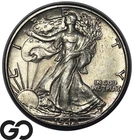 1942 Walking Liberty Half Dollar 50C Silver Coin About Uncirculated