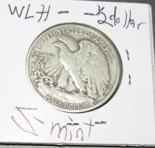 VF Silver 1945 s San Francisco Mint Silver Walking Liberty Half Dollar 1/2 WLH