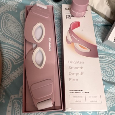 Solawave Eye Recovery Pro Light Therapy Eye Mask Pink   Brighten, De-puff