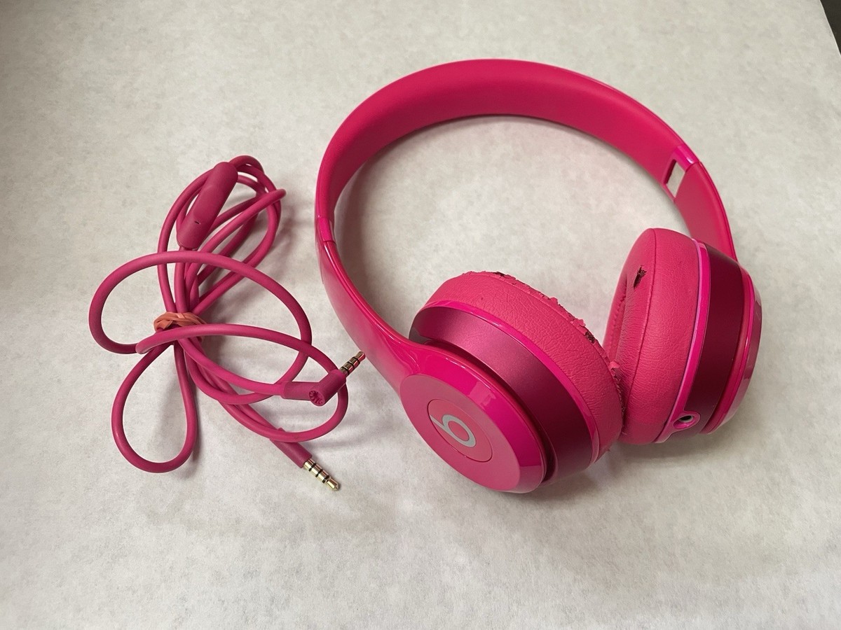 Headphones Pink Beatssolo2 Beats Solo Pink- ONLY WIRED CONNECTION