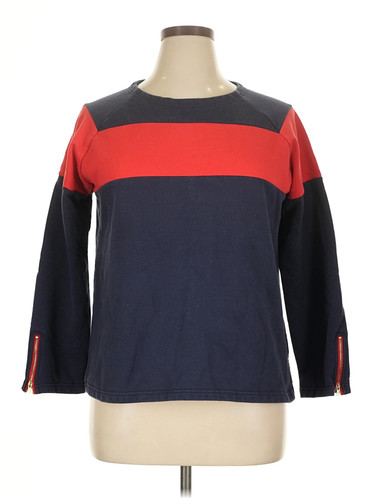 Sail to Sable Women Blue Pullover Sweater XL