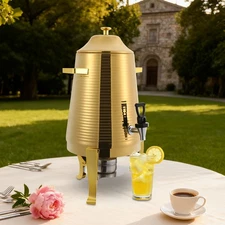 13L Stainless Steel Beverage Dispenser, Hot Drink Dispenser with Stand