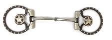AJ Tack Offset Dee Ring Snaffle Bit with Star Concho