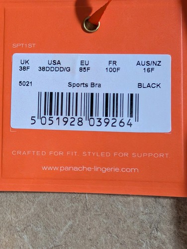 New Panache Power Wired Size 38G Sports Bra 5021 Lot of 2 Max Support - Picture 10 of 12