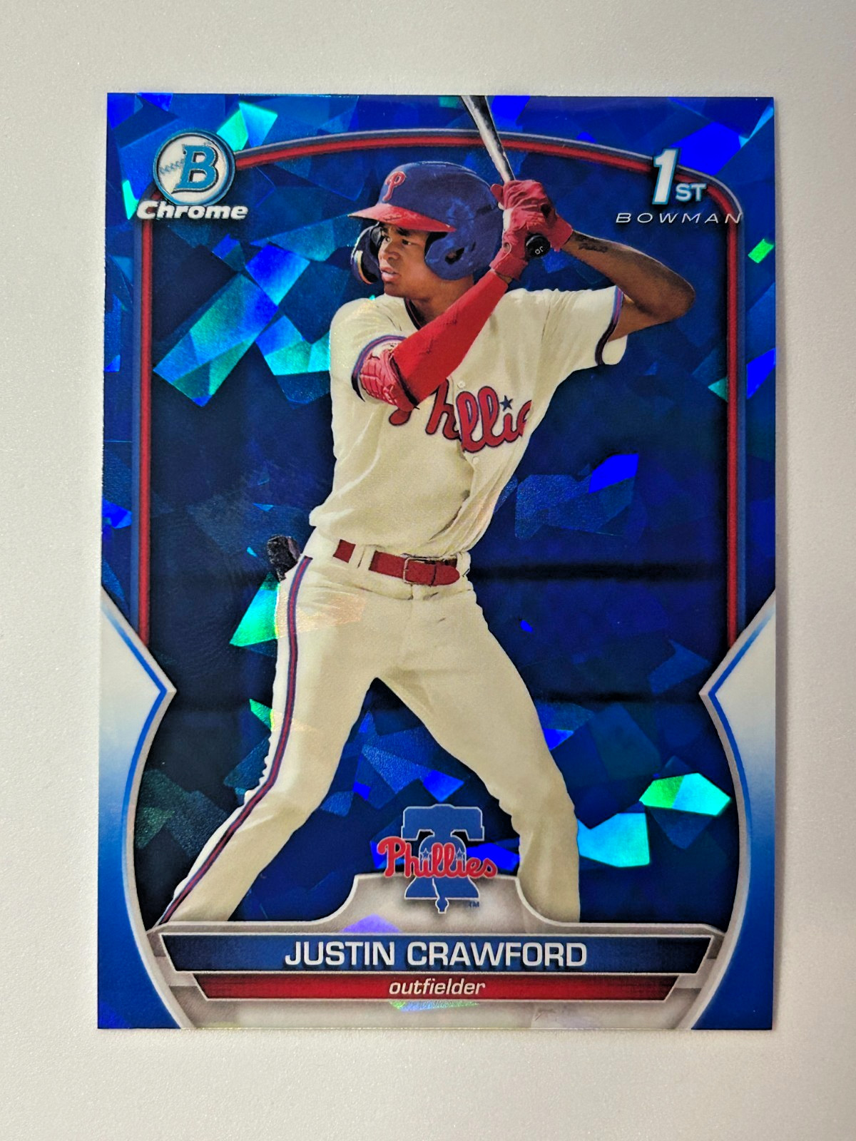 Justin Crawford 2023 Bowman Chrome Prospects 1st Bowman Sapphire Edition #BCP-3