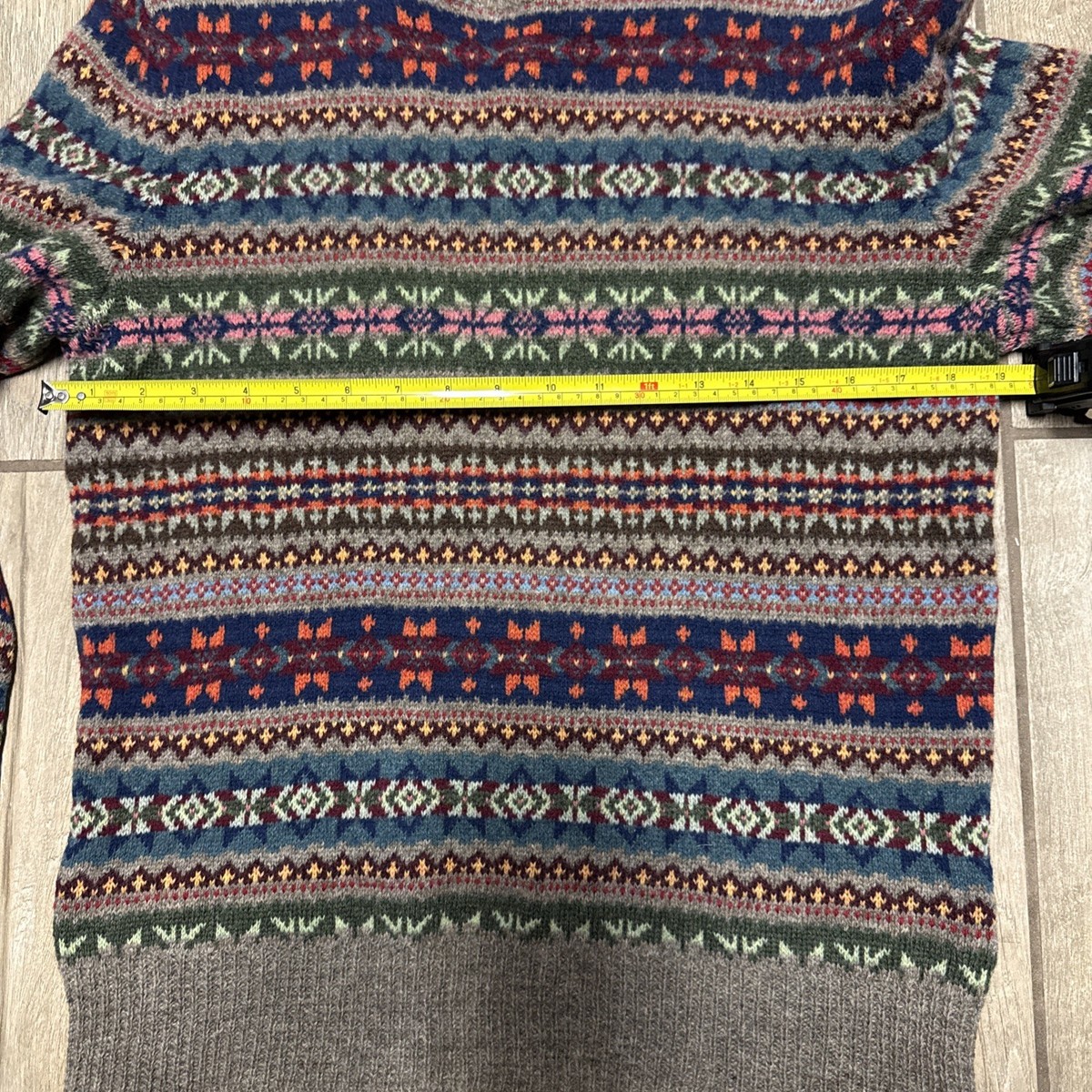 Polo Ralph Lauren L vintage sweater wool multicolor geometric