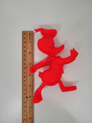 Vintage 1970's Marx Walt Disney Red Donald Duck Plastic Figure Toy USA - Picture 2 of 4