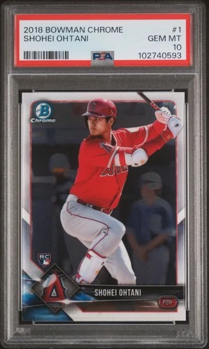 2018 Bowman Chrome #1 SHOHEI OHTANI RC Angels Dodgers Batting PSA 10 GEM MINT