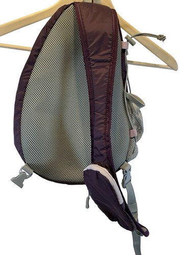 Eddie Bauer Ripstop Purple Gray 14" Sling Backpack Mesh Pocket Adjustable Strap - Picture 5 of 18