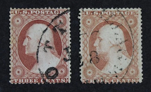 CKStamps: US Stamps Collection Scott#25 26 3c Washington Used