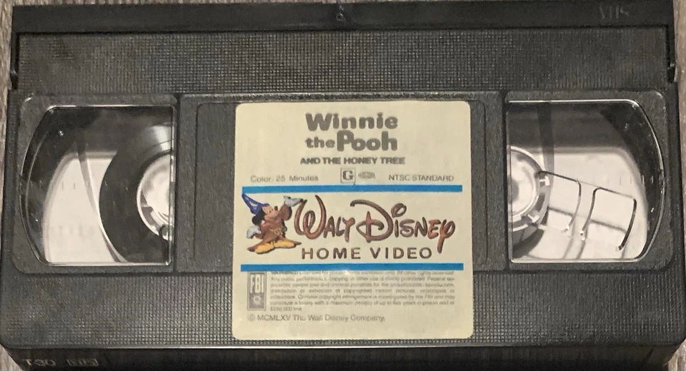 Winnie The Pooh And The Honey Tree Walt Disney Home VHS Video Tape ACCEPTABLE!!! - Image 3 of 4