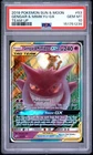 2019 POKEMON SUN & MOON TEAM UP #53 GENGAR & MIMIKYU GX PSA 10