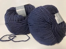 Lot De 5 Pelotes de laine mérinos /BLEU MARINE 211